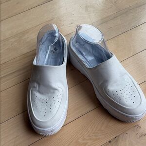 Nike Air Force 1 Lover XX Limited Edition White Slip-On Plush Lining Sz 9.5 Mule